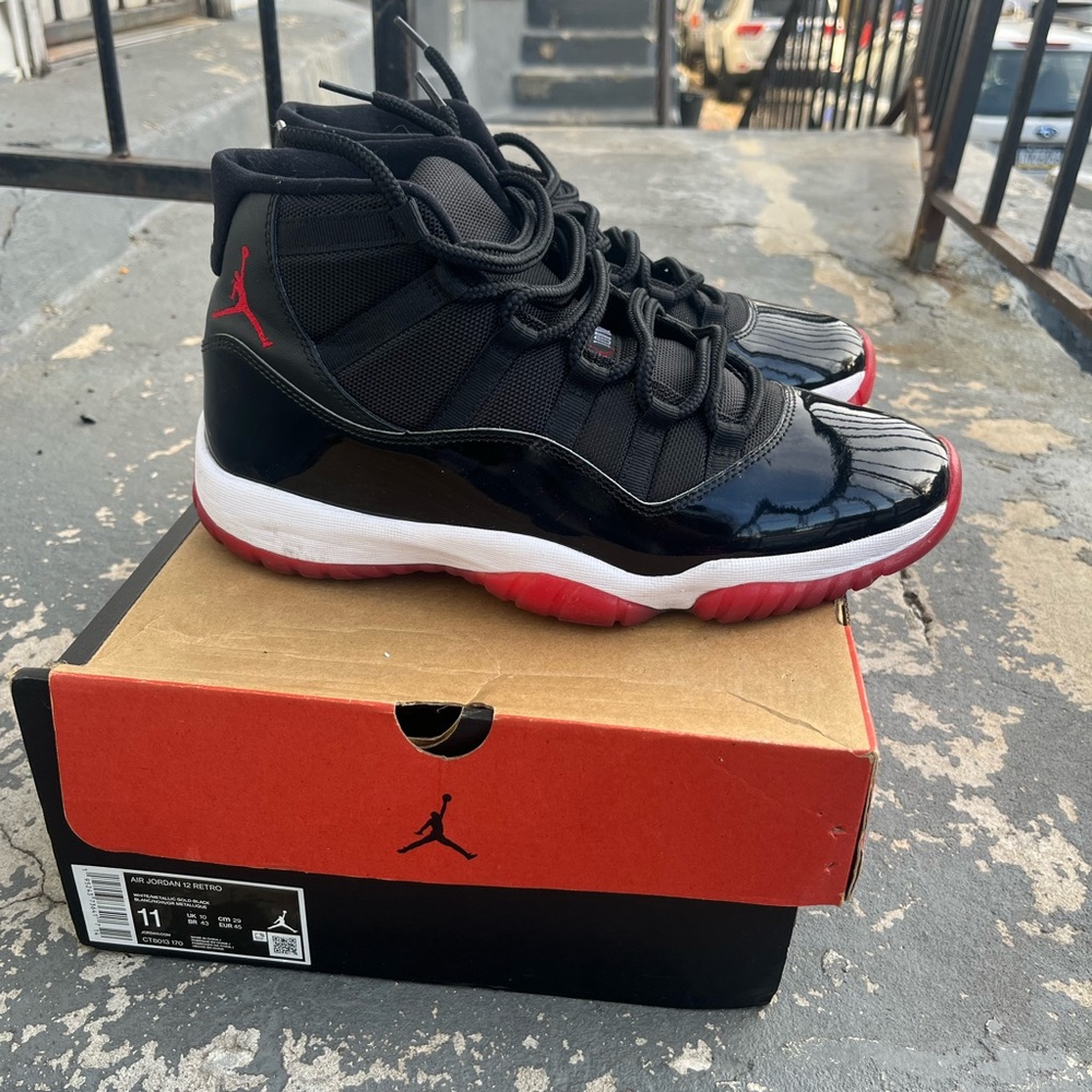 Jordan Black and Red Athletic Shoes